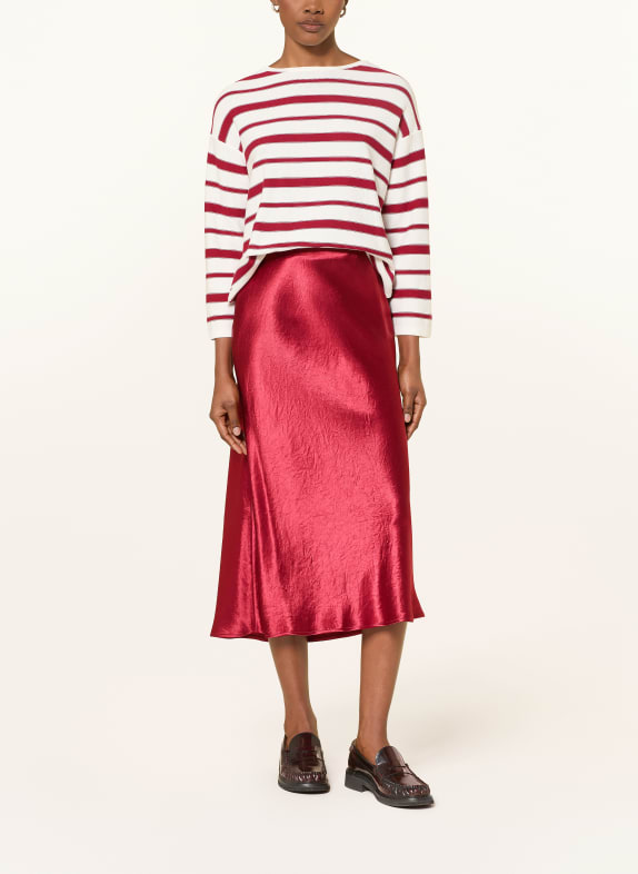 MM by Max Mara Satin skirt ALESSIO DARK RED