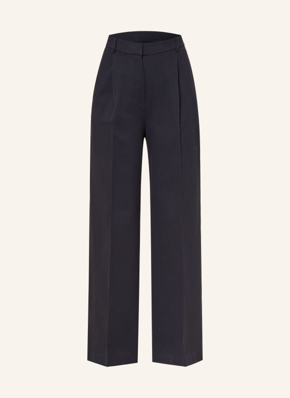 MM by Max Mara Marlenehose PANNO aus Jersey DUNKELBLAU