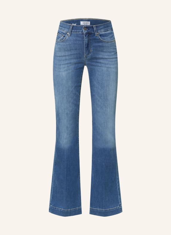 LIU JO Flared Jeans mit Schmucksteinen 7L028 Den.Blue long.aut.dk
