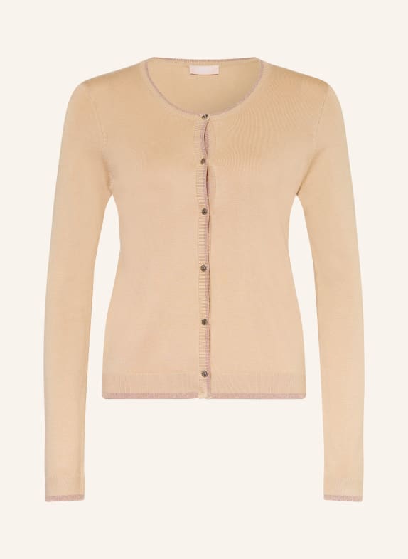 LIU JO Strickjacke mit Glitzergarn BEIGE