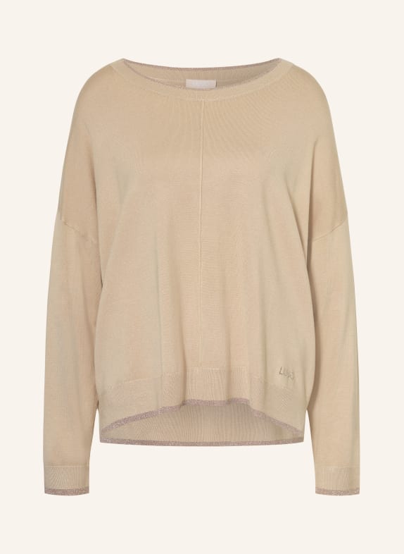 LIU JO Pullover mit Glitzergarn BEIGE