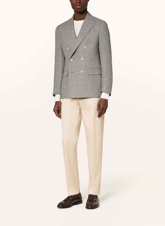 eleventy Extra slim fit colbert met linnen GRIJS / DONKERGRIJS