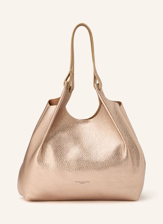 GIANNI CHIARINI DUA XL shopper with pouch GOLD