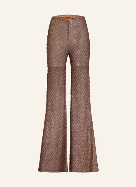 MISSONI Marlenehose mit Glitzergarn CAMEL