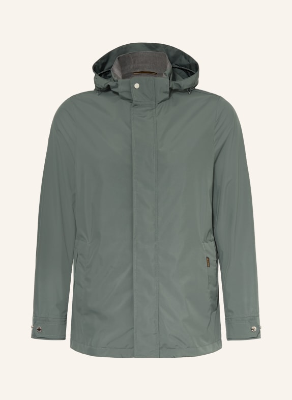 MOORER Parka mit abnehmbarer Kapuze GRÜN