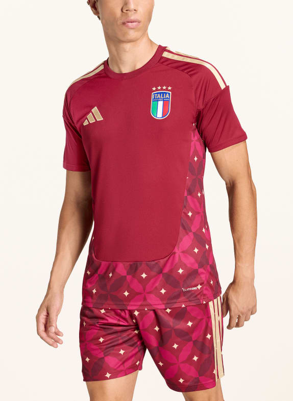 adidas Torwarttrikot ITALIEN 26 HOME DUNKELROT / GOLD
