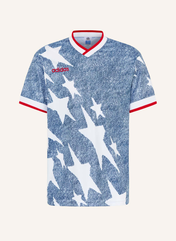 adidas Koszulka DENIM JERSEY NIEBIESKI / CZERWONY / BIAŁY