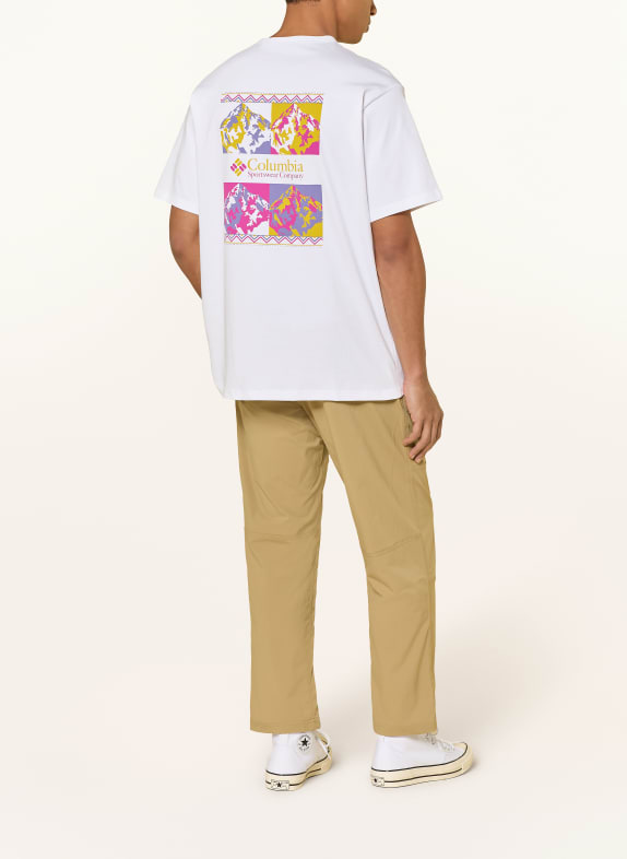 Columbia T-shirt CSC™ HEAVYWEIGHT WIT / DONKERROOD / DONKERGEEL
