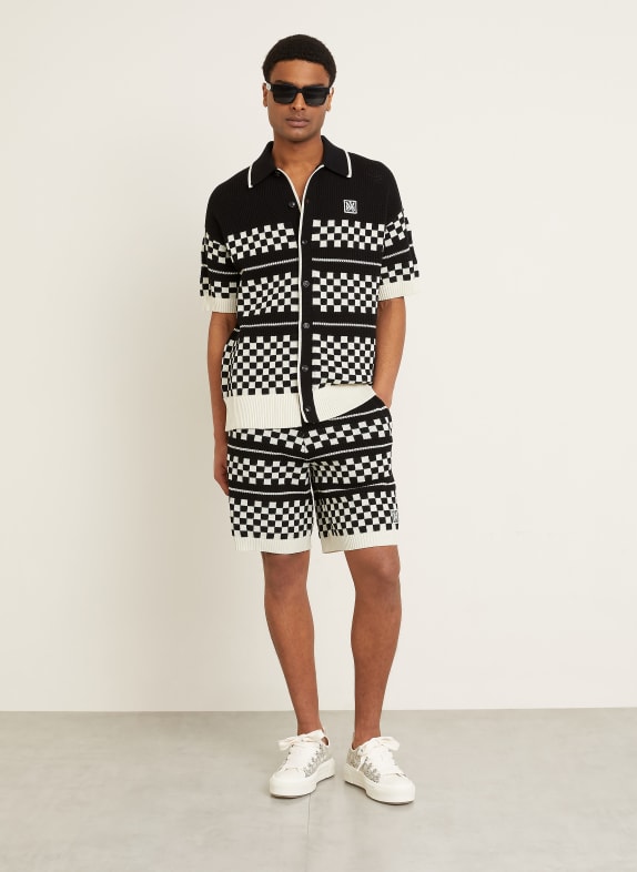 AMIRI Overhemd Comfort Fit ZWART / CRÈME