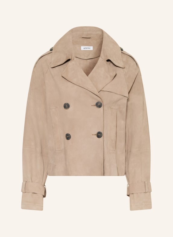 darling harbour Lederjacke GREY TAUPE
