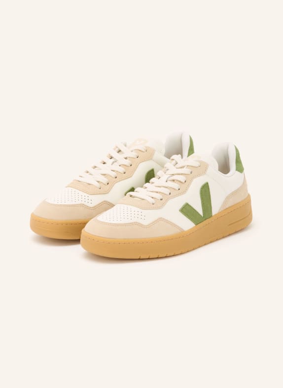 VEJA Sneaker V-90 CREME / BEIGE / GRÜN