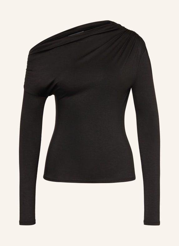 PATRIZIA PEPE One-Shoulder-Shirt MAGLIA SCHWARZ