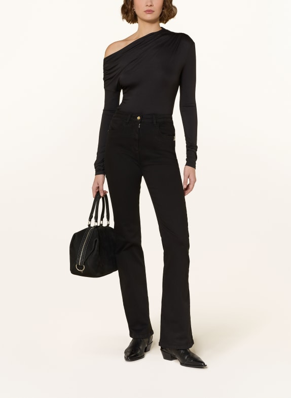 PATRIZIA PEPE One-shoulder shirt MAGLIA ZWART