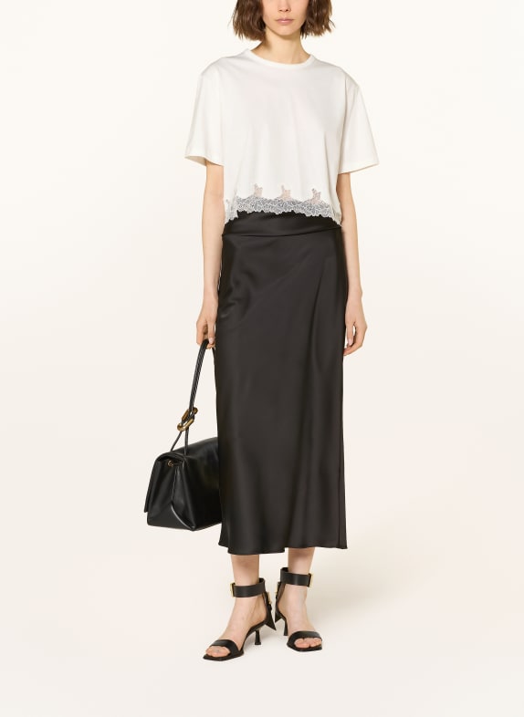 PATRIZIA PEPE T-shirt med blonder HVID