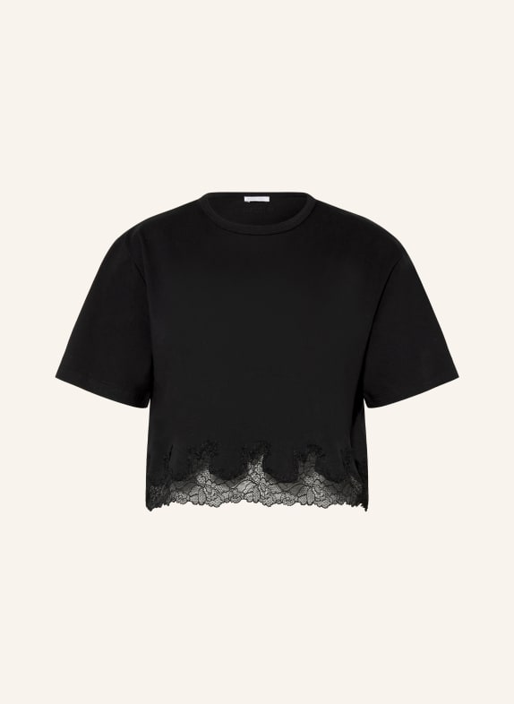 PATRIZIA PEPE T-shirt with lace BLACK