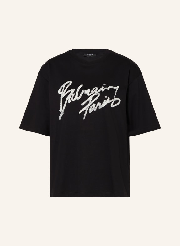 BALMAIN T-Shirt SCHWARZ / CREME