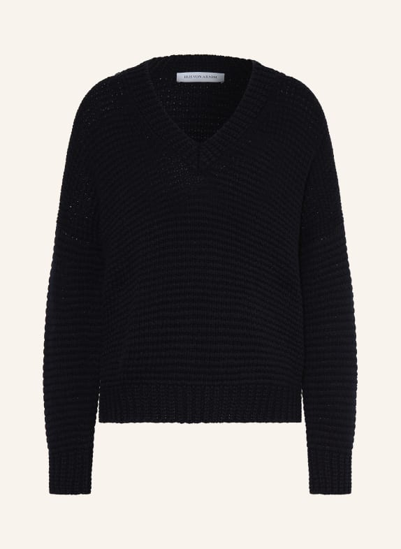 IRIS von ARNIM Sweter z kaszmiru MAGNOLIE GRANATOWY