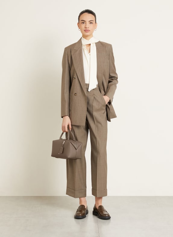 Max Mara Handtasche HOLDALLM TAUPE / SILBER