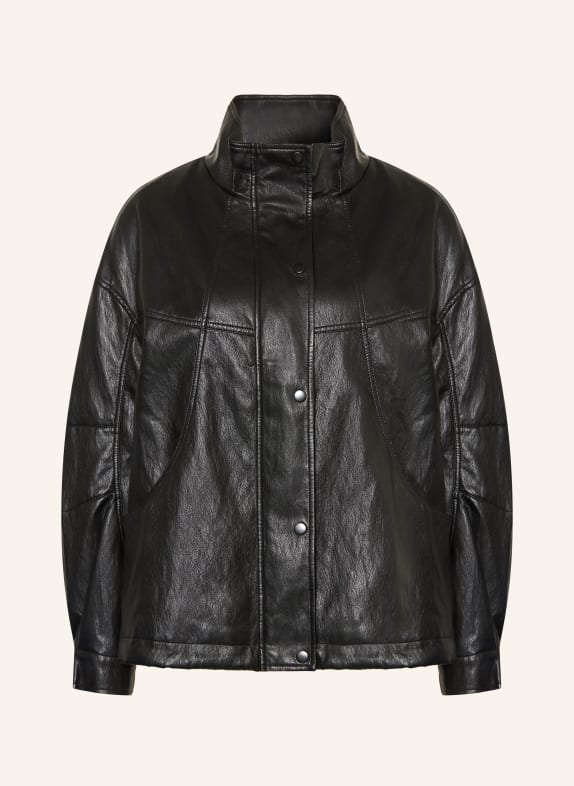 WITHBLACK Jacke ANNI in Lederoptik SCHWARZ