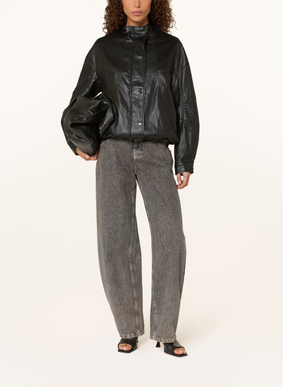 WITHBLACK Jacke ANNI in Lederoptik SCHWARZ