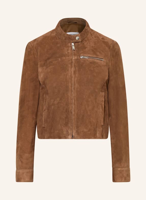 darling harbour Lederjacke HAZELNUT