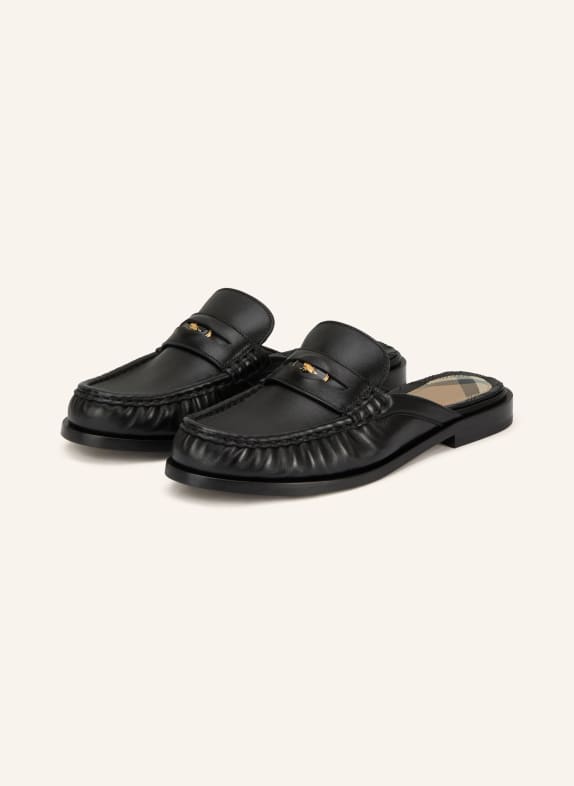 BURBERRY Klapki CADET CZARNY