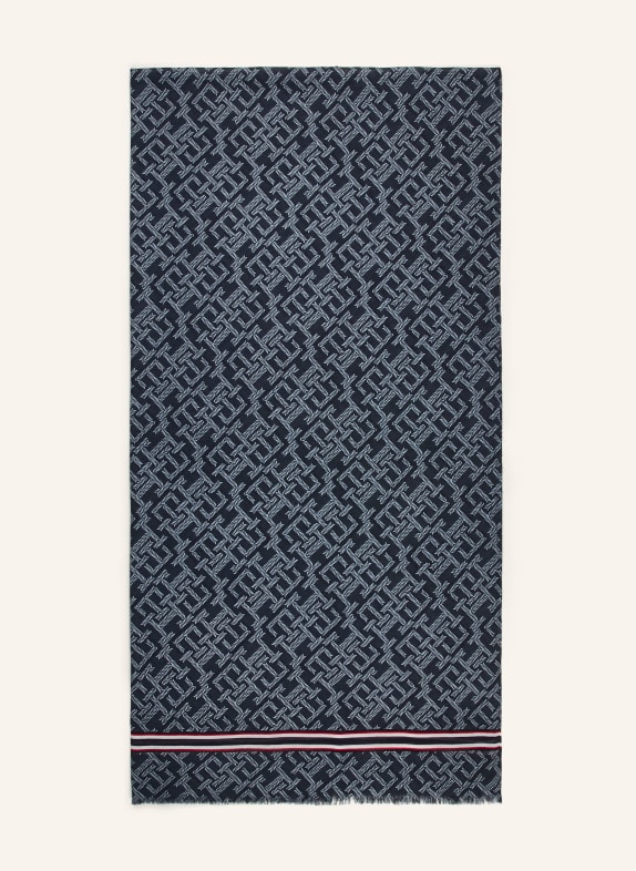 TOMMY HILFIGER Schal DUNKELBLAU / ROT / WEISS