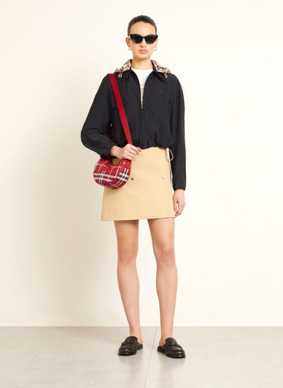 BURBERRY Schoudertas HORSESHOE ROOD / CRÈME / DONKERROOD