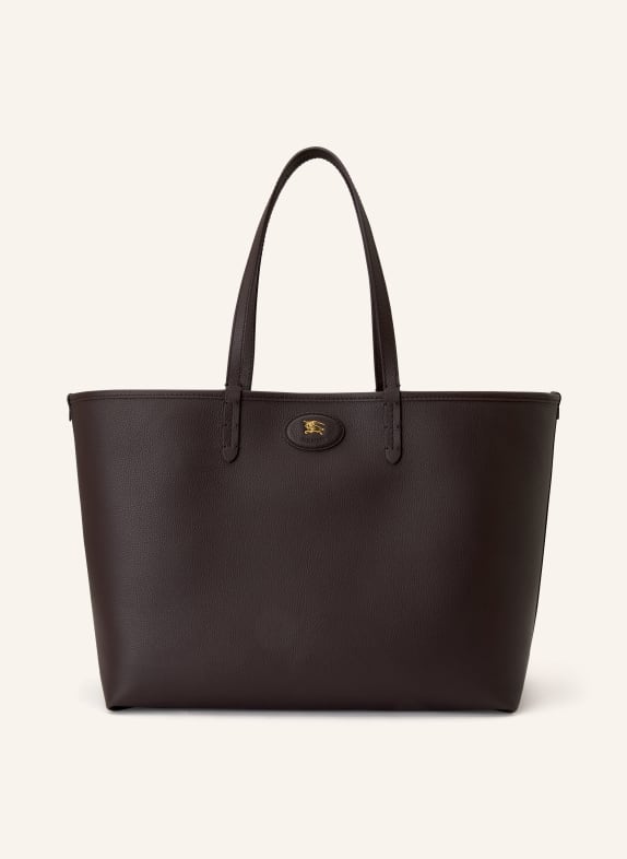 BURBERRY Shopper BLOOMSBURY MEDIUM zum Wenden DUNKELBRAUN / BEIGE / WEISS