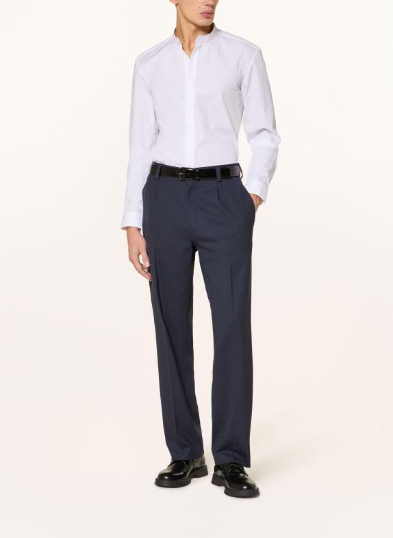 HUGO Overhemd KALEB Slim Fit met opstaande kraag WIT