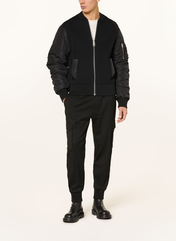 HUGO Cargobroek GLAVIN Slim Fit ZWART