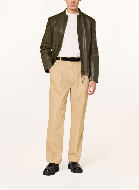 HUGO Broek CELEG Straight Fit BEIGE