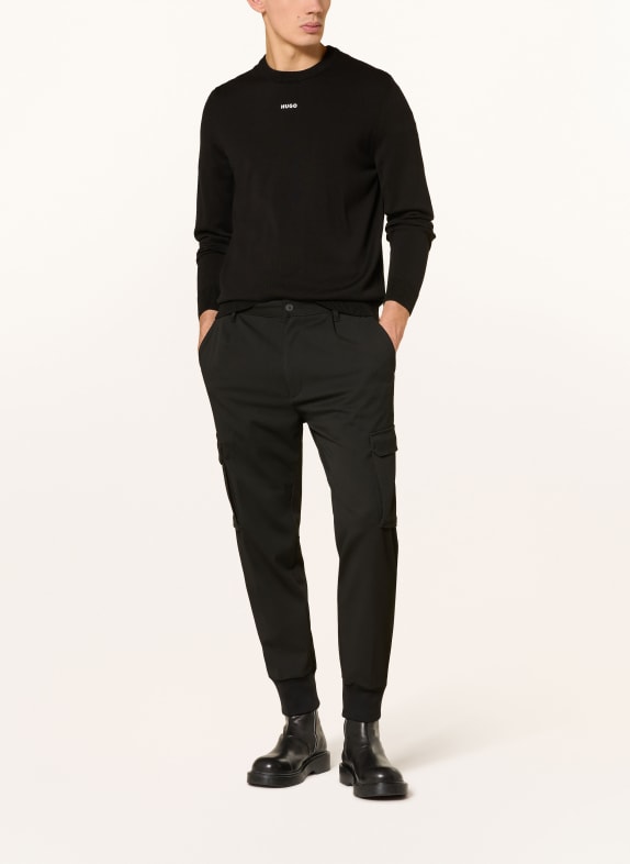 HUGO Pullover SAN CASSIUS SCHWARZ / WEISS