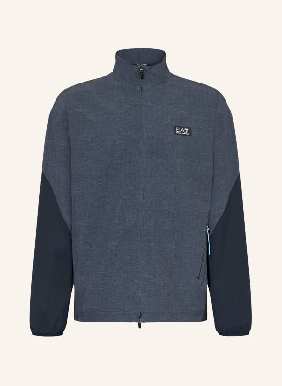 EA7 EMPORIO ARMANI tréninková bunda TMAVĚ MODRÁ / MODRÁ