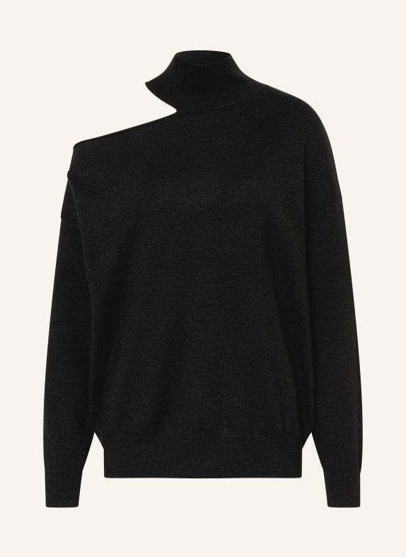 LISA YANG Cashmere sweater with cut-out BLACK