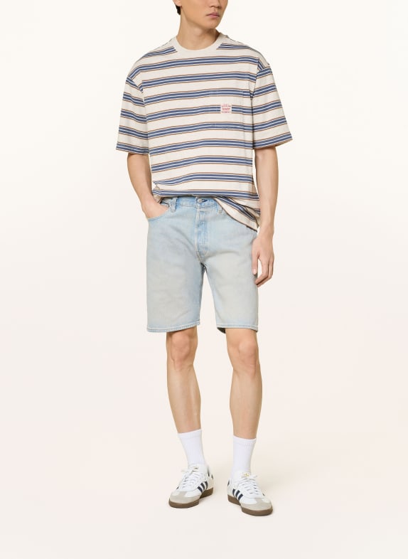 Levi's® Jeansshort 501® Regular Fit 80 Light Indigo - Worn In