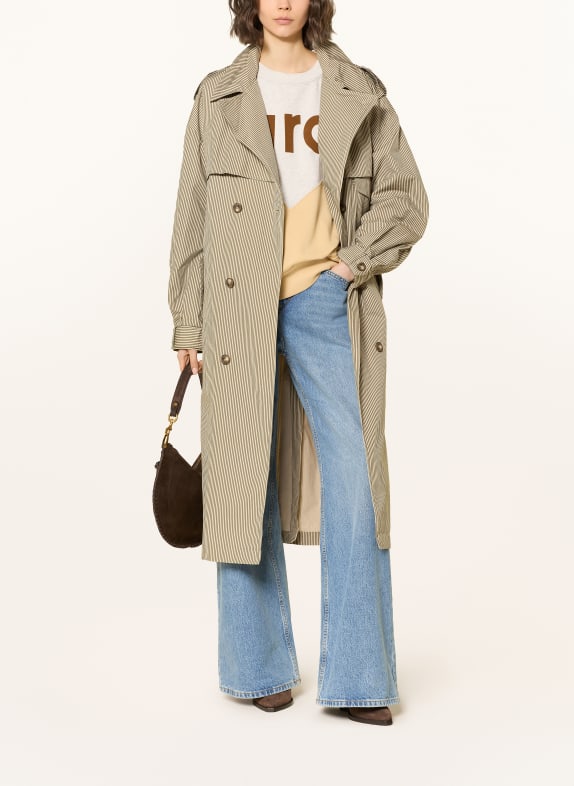 MARANT ÉTOILE Oversized trenčkot CHILMA BÉŽOVÁ / KHAKI