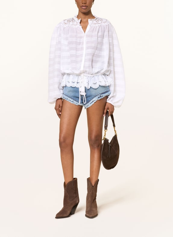 MARANT ÉTOILE Bluse POLLY med plissering HVID