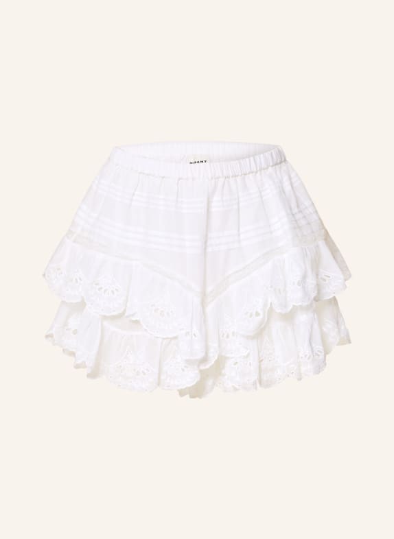 MARANT ÉTOILE Szorty JOCADIA z falbanami BIAŁY