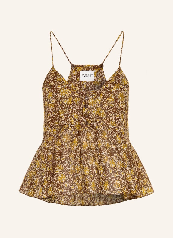 MARANT ÉTOILE Bluzka LIRHETTA BRĄZOWY / KREMOWY / CIEMNOŻÓŁTY