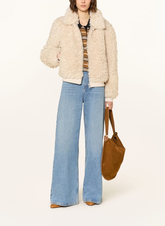 MARANT ÉTOILE TAYMA faux fur jacket BEIGE