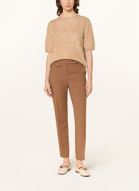 SOFT GOAT Gebreid shirt van kasjmier CAMEL