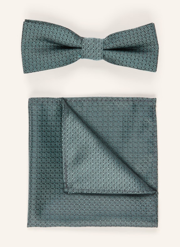 G.O.L. FINEST COLLECTION Zestaw: muszka i poszetka MIĘTOWY / CIEMNOZIELONY