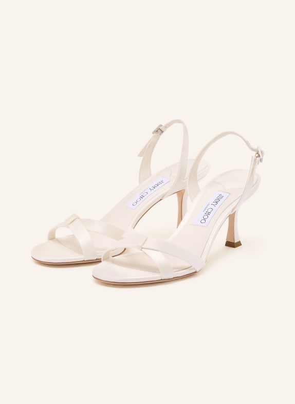 JIMMY CHOO Sandaletten ELSY mit Schmucksteinen ECRU