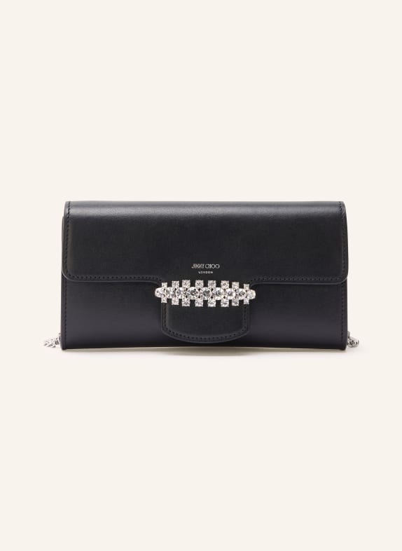 JIMMY CHOO Portmonetka BING do noszenia na ramieniu CZARNY