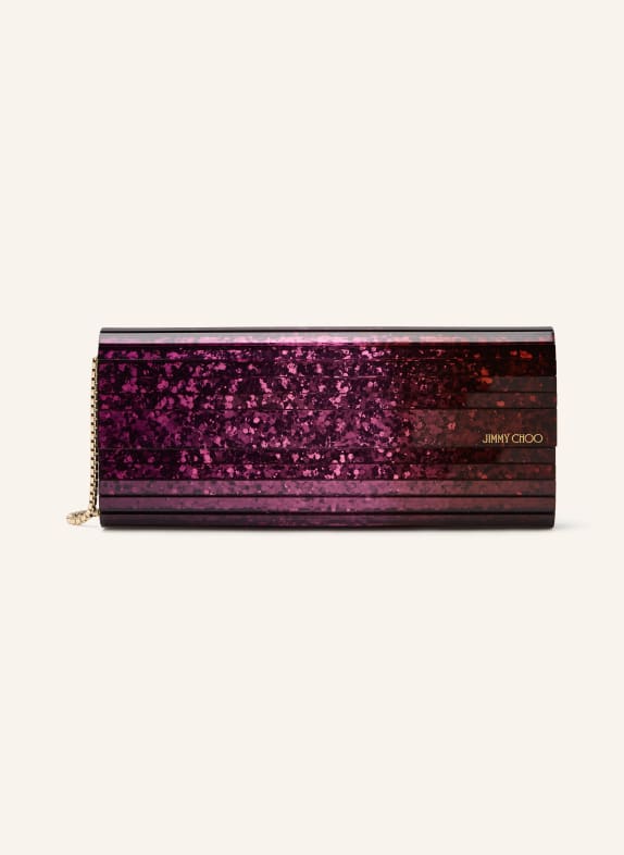 JIMMY CHOO Clutch SWEETIE DUNKELROT / SILBER