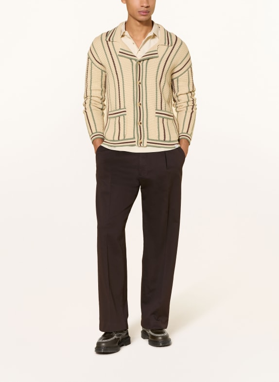 NOWADAYS vest BEIGE / BRUIN / TURQUOISE