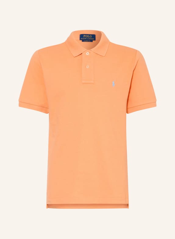 POLO RALPH LAUREN Koszulka polo z pikowanym wzorem JASNOPOMARAŃCZOWY