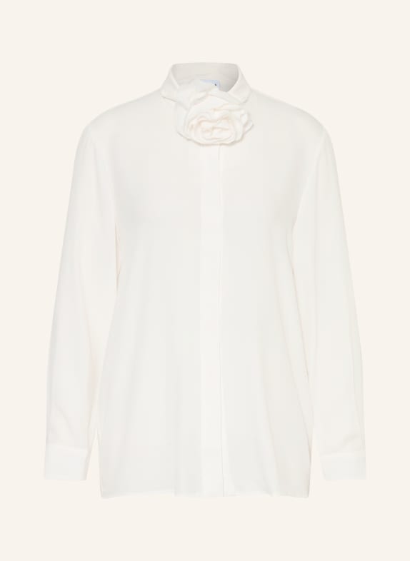 MARELLA Hemdbluse mit Seide und abnehmbarer Schluppe WEISS