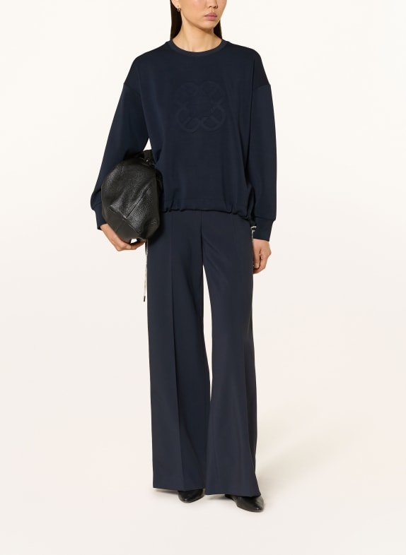 ELENA MIRO Sweatshirt met sierstenen DONKERBLAUW